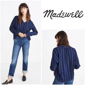 MADEWELL Highbroad Popover Plaid Shirt